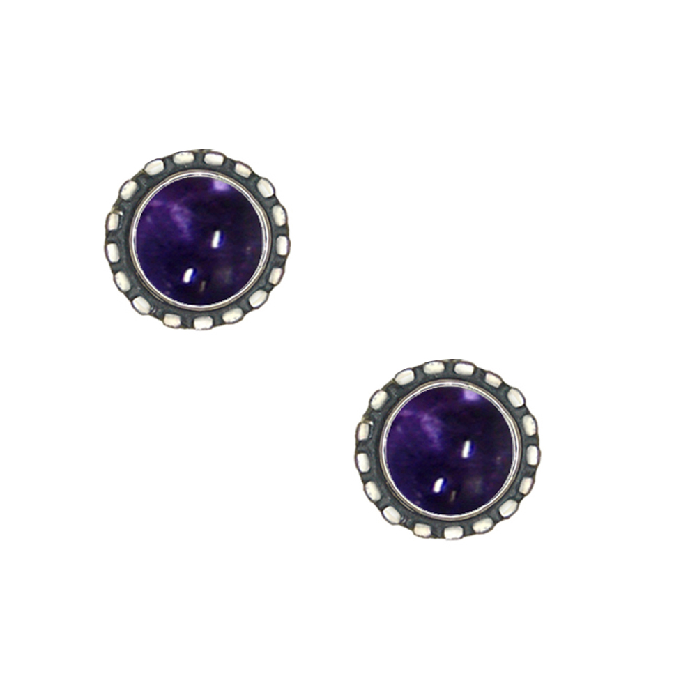 Sterling Silver Petite Iolite Post Stud Earrings